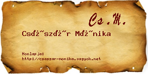 Császár Mónika névjegykártya