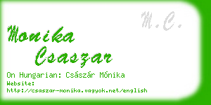 monika csaszar business card