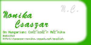 monika csaszar business card
